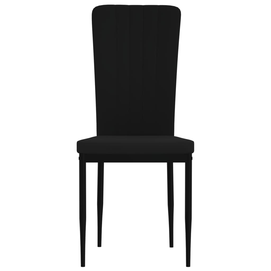 Eetkamerstoelen 2 st fluweel zwart - AllerleiShop