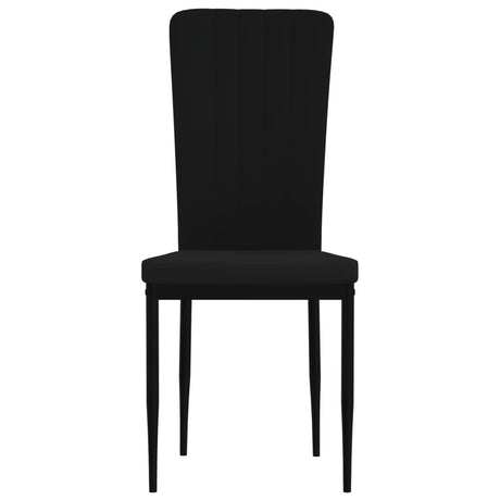 Eetkamerstoelen 2 st fluweel zwart - AllerleiShop