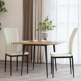 Eetkamerstoelen 2 st fluweel crèmekleurig - AllerleiShop