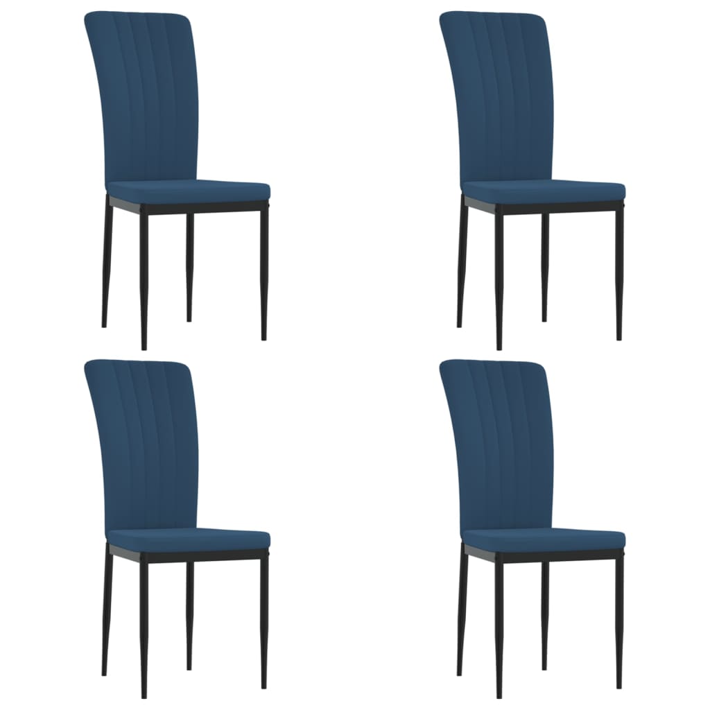 Eetkamerstoelen 4 st fluweel blauw - AllerleiShop