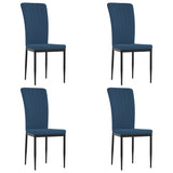 Eetkamerstoelen 4 st fluweel blauw - AllerleiShop