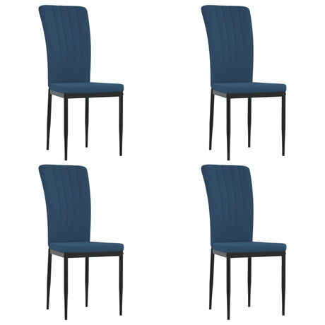 Eetkamerstoelen 4 st fluweel blauw - AllerleiShop