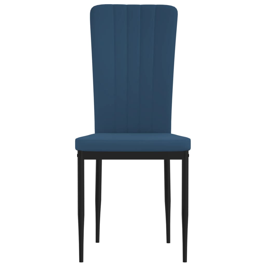 Eetkamerstoelen 4 st fluweel blauw - AllerleiShop