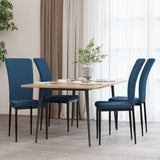 Eetkamerstoelen 4 st fluweel blauw - AllerleiShop