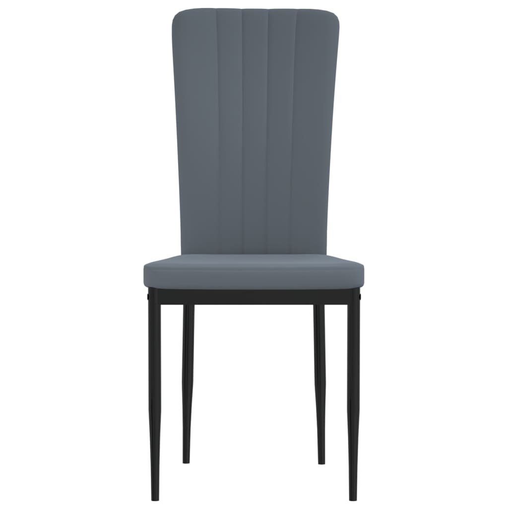 Eetkamerstoelen 4 st fluweel donkergrijs - AllerleiShop