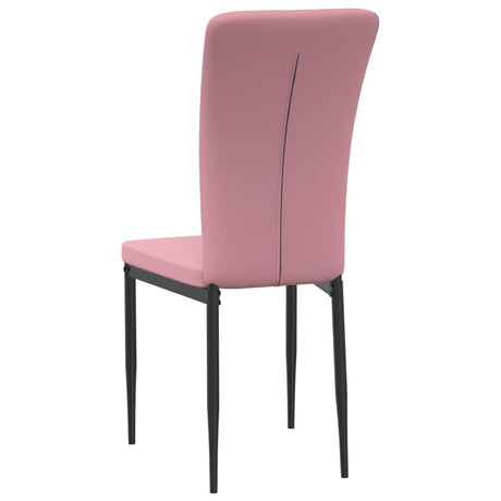 Eetkamerstoelen 4 st fluweel roze - AllerleiShop