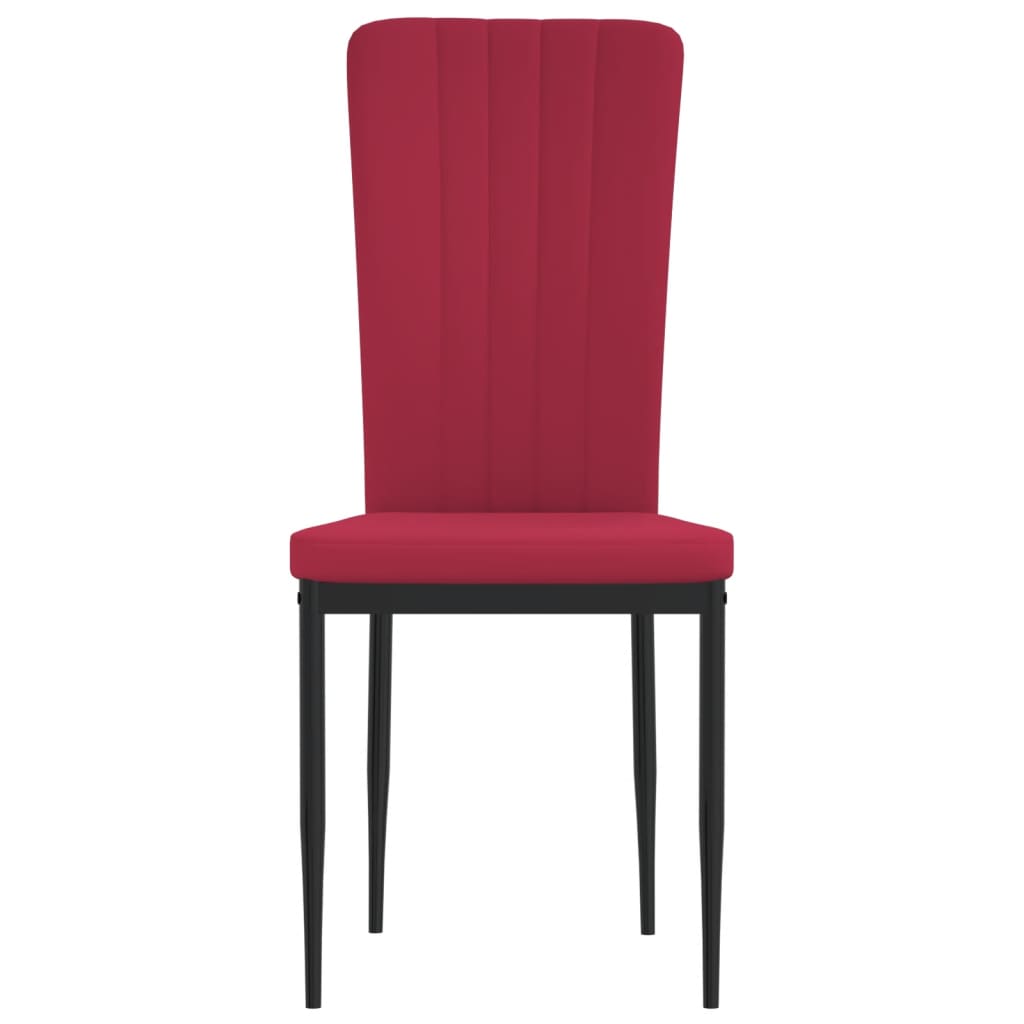 Eetkamerstoelen 4 st fluweel wijnrood - AllerleiShop