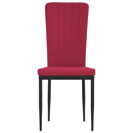 Eetkamerstoelen 4 st fluweel wijnrood - AllerleiShop