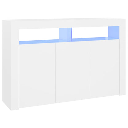 Dressoir met LED-verlichting 115,5x30x75 cm wit - AllerleiShop