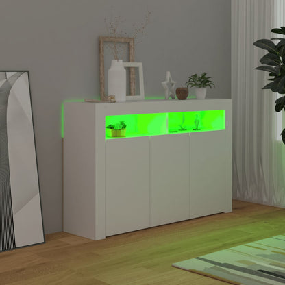 Dressoir met LED-verlichting 115,5x30x75 cm wit - AllerleiShop