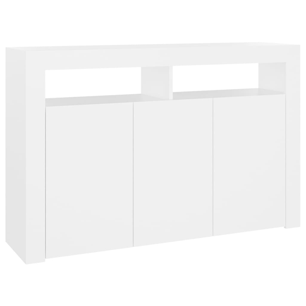 Dressoir met LED-verlichting 115,5x30x75 cm wit - AllerleiShop