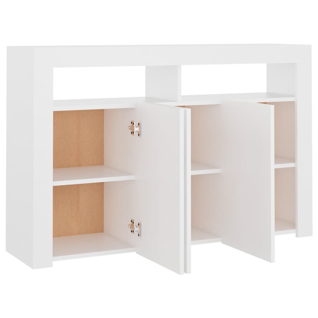 Dressoir met LED-verlichting 115,5x30x75 cm wit - AllerleiShop