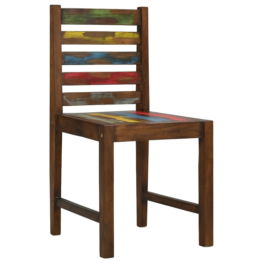 Eetkamerstoelen 2 st massief gerecycled hout - AllerleiShop