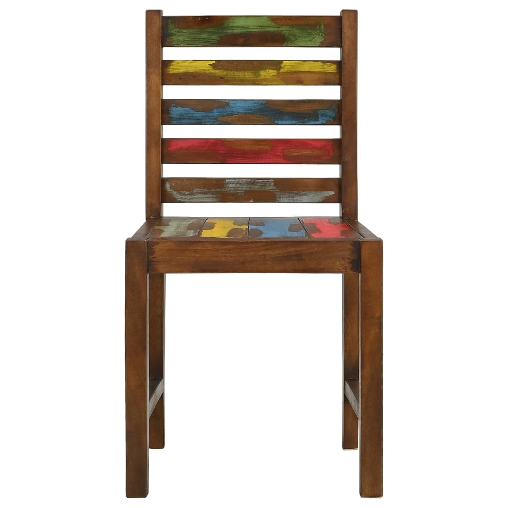 Eetkamerstoelen 2 st massief gerecycled hout - AllerleiShop