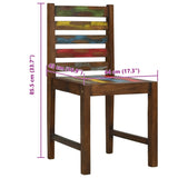 Eetkamerstoelen 2 st massief gerecycled hout - AllerleiShop