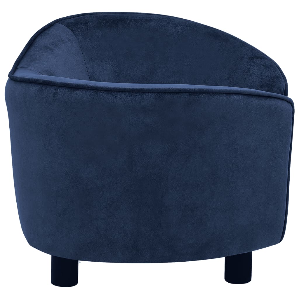 Hondenbank 69x49x40 cm pluche blauw