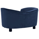 Hondenbank 69x49x40 cm pluche blauw