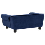 Hondenbank 72x45x30 cm pluche blauw