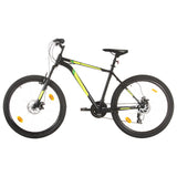 Mountainbike 21 versnellingen 27,5 in wielen 42 cm frame zwart