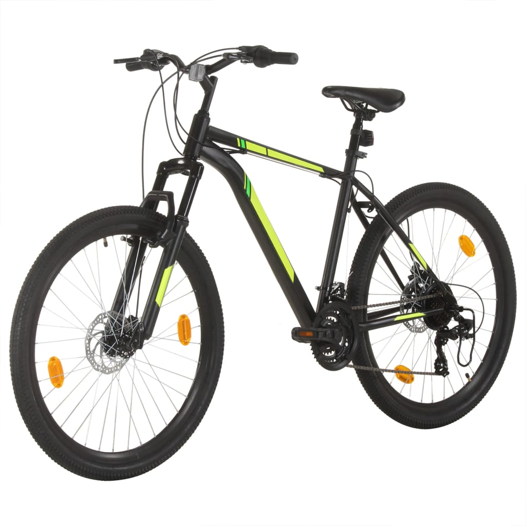 Mountainbike 21 versnellingen 27,5 in wielen 42 cm frame zwart