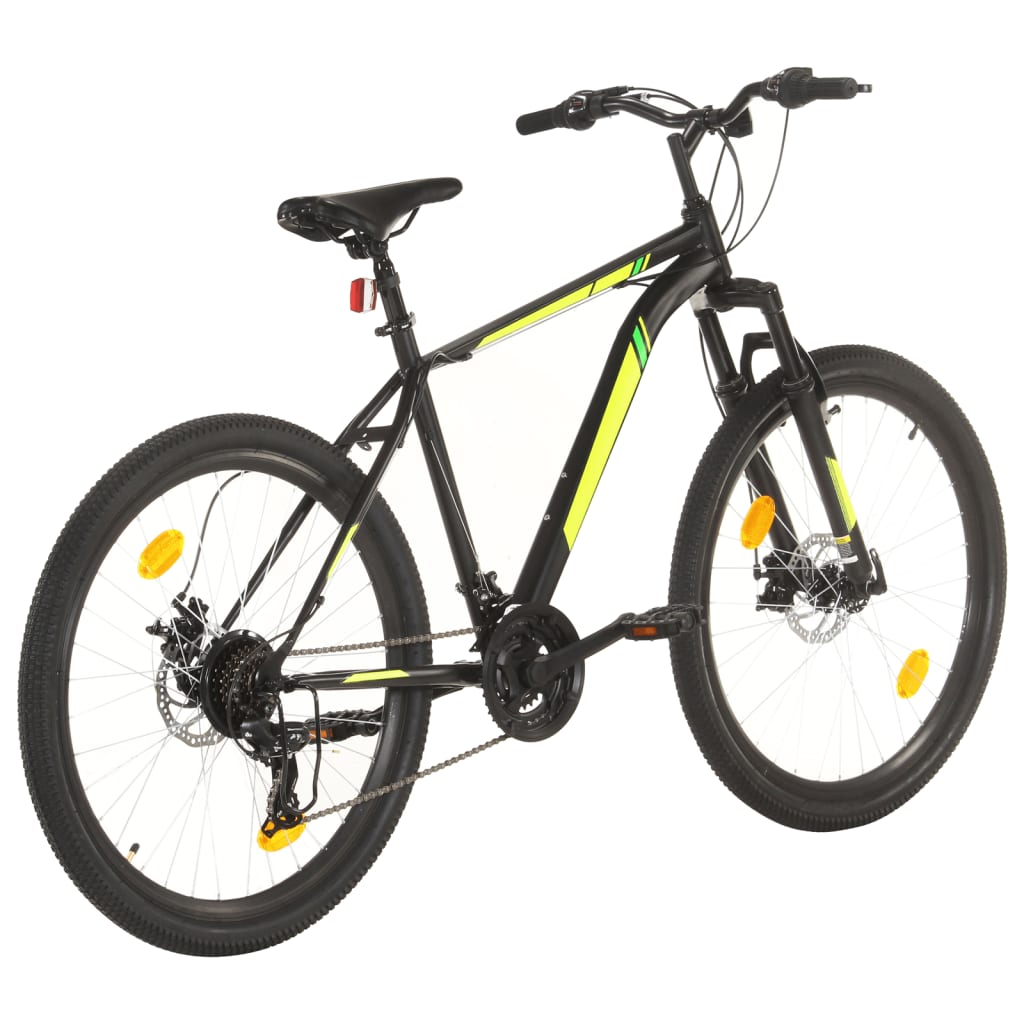 Mountainbike 21 versnellingen 27,5 in wielen 42 cm frame zwart