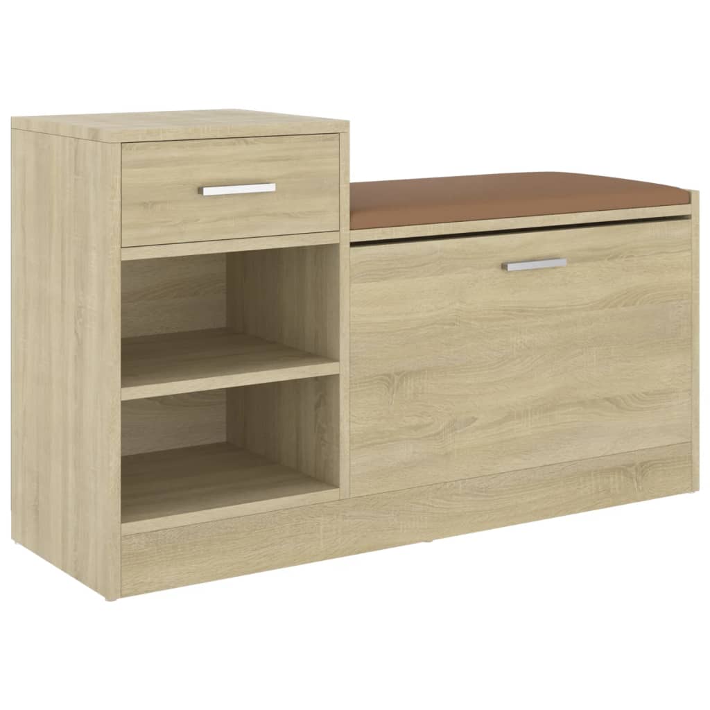 Schoenenbank 94,5x31x57 cm bewerkt hout sonoma eikenkleurig - AllerleiShop