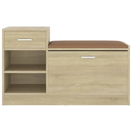 Schoenenbank 94,5x31x57 cm bewerkt hout sonoma eikenkleurig - AllerleiShop