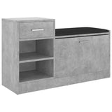 Schoenenbank 94,5x31x57 cm bewerkt hout betongrijs - AllerleiShop