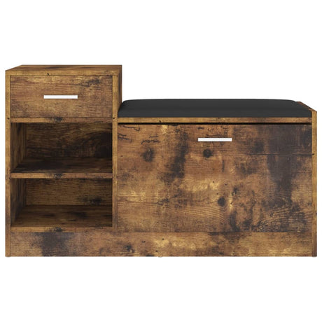 Schoenenbank 94,5x31x57 cm bewerkt hout gerookt eikenkleurig - AllerleiShop