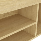 Schoenenbank met kussen 104x30x49 cm bewerkt hout sonoma eiken - AllerleiShop