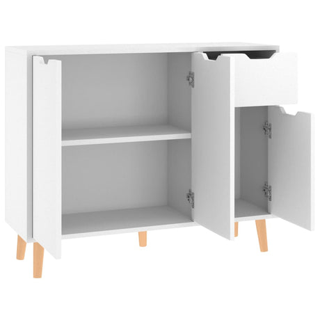 Dressoir 90x30x72 cm bewerkt hout wit - AllerleiShop