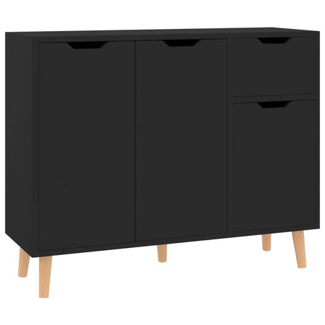 Dressoir 90x30x72 bewerkt hout zwart - AllerleiShop