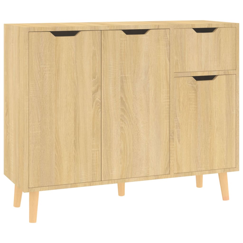 Dressoir 90x30x72 cm bewerkt hout sonoma eikenkleurig - AllerleiShop