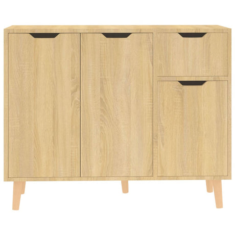 Dressoir 90x30x72 cm bewerkt hout sonoma eikenkleurig - AllerleiShop