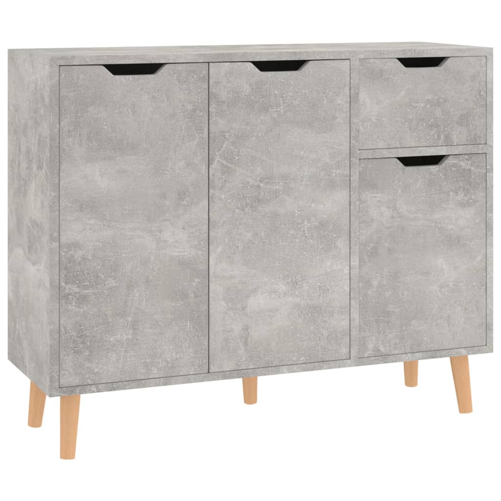 Dressoir 90x30x72 cm bewerkt hout betongrijs - AllerleiShop