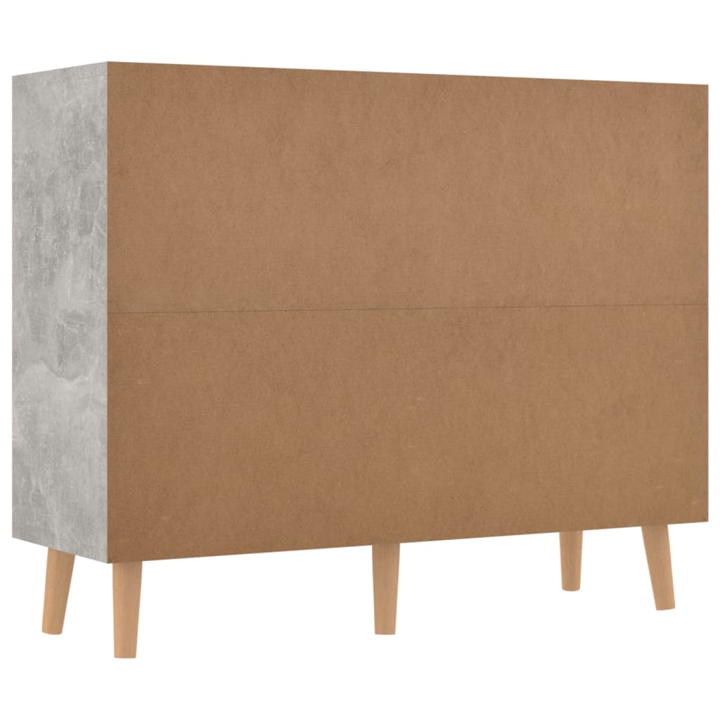 Dressoir 90x30x72 cm bewerkt hout betongrijs - AllerleiShop