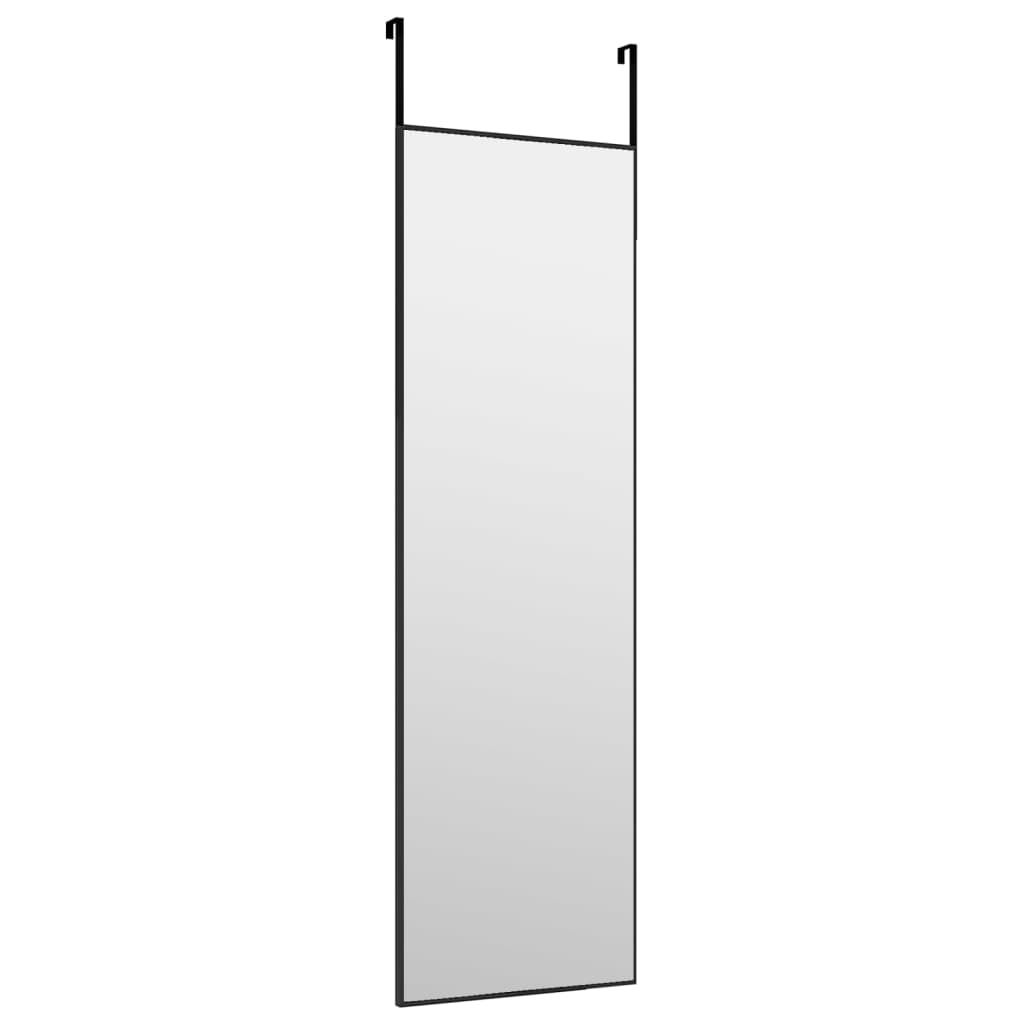 Deurspiegel 30x100 cm glas en aluminium zwart - AllerleiShop