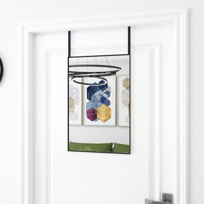 Deurspiegel 40x60 cm glas en aluminium zwart - AllerleiShop