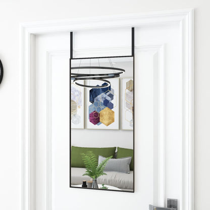 Deurspiegel 40x80 cm glas en aluminium zwart - AllerleiShop