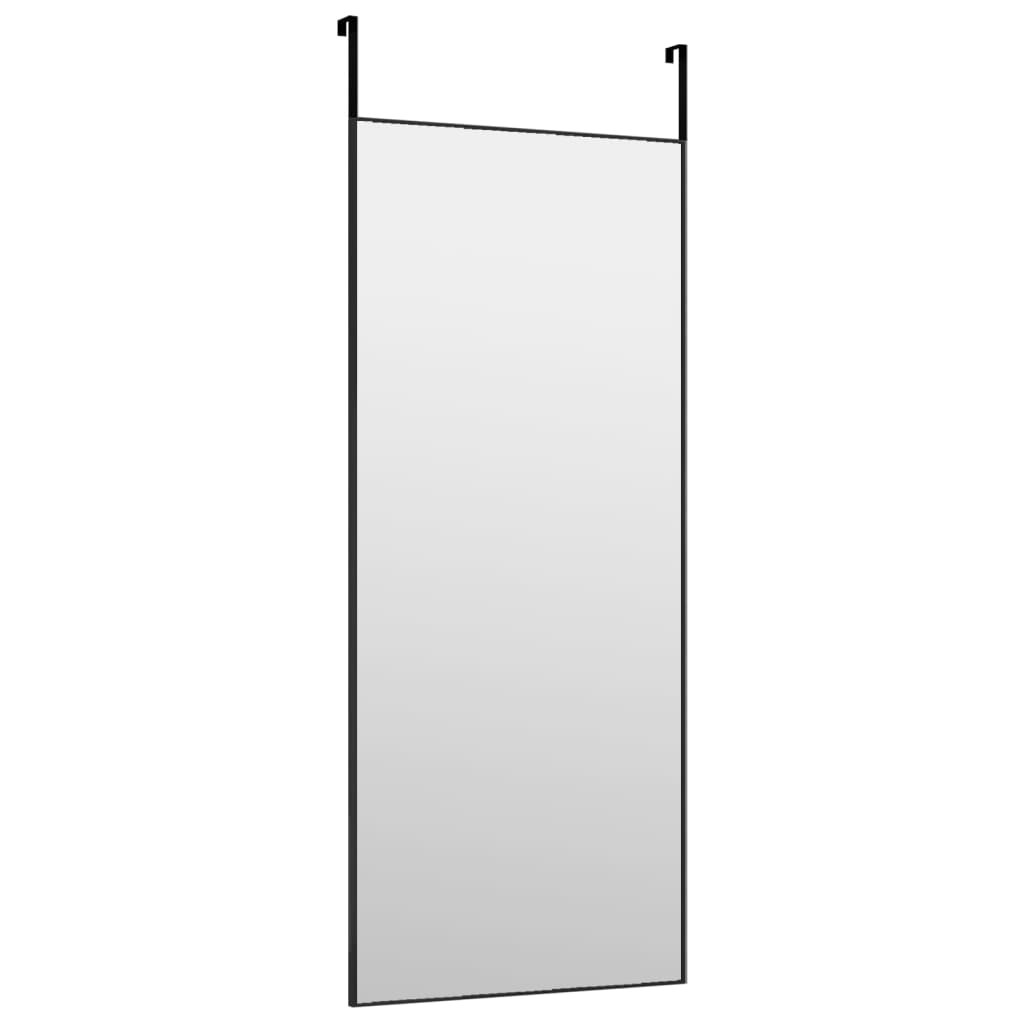 Deurspiegel 40x100 cm glas en aluminium zwart - AllerleiShop