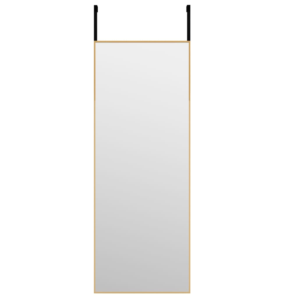 Deurspiegel 30x80 cm glas en aluminium goudkleurig - AllerleiShop