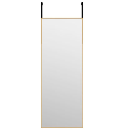 Deurspiegel 30x80 cm glas en aluminium goudkleurig - AllerleiShop