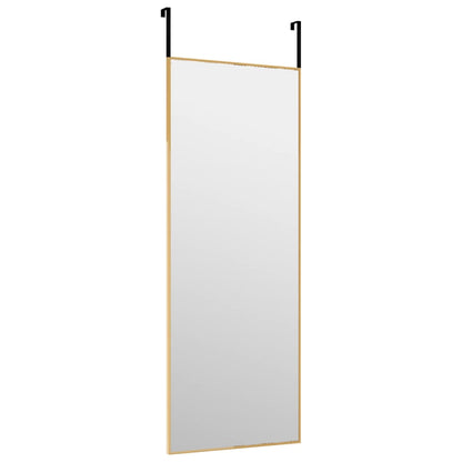 Deurspiegel 30x80 cm glas en aluminium goudkleurig - AllerleiShop