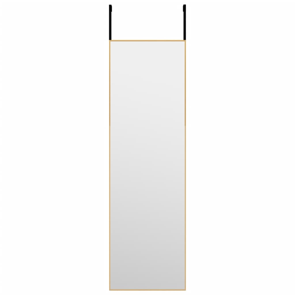 Deurspiegel 30x100 cm glas en aluminium goudkleurig - AllerleiShop