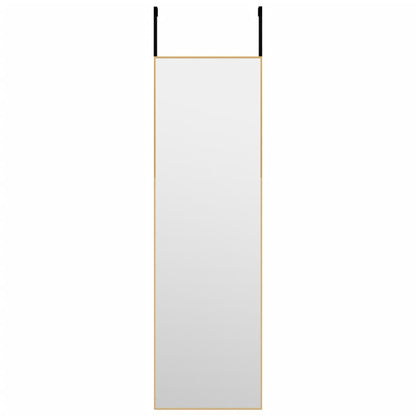 Deurspiegel 30x100 cm glas en aluminium goudkleurig - AllerleiShop