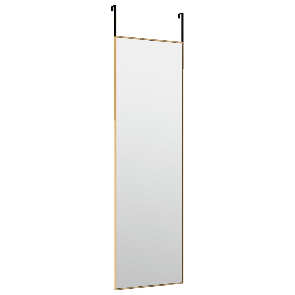 Deurspiegel 30x100 cm glas en aluminium goudkleurig - AllerleiShop