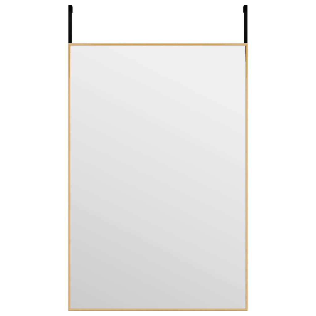 Deurspiegel 40x60 cm glas en aluminium goudkleurig - AllerleiShop