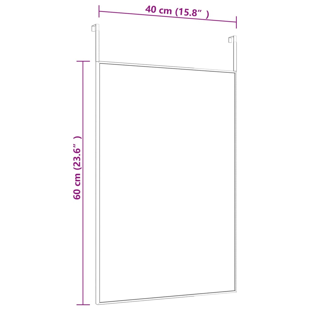 Deurspiegel 40x60 cm glas en aluminium goudkleurig - AllerleiShop