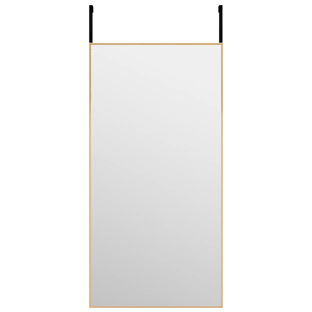 Deurspiegel 40x80 cm glas en aluminium goudkleurig - AllerleiShop