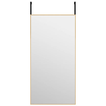 Deurspiegel 40x80 cm glas en aluminium goudkleurig - AllerleiShop